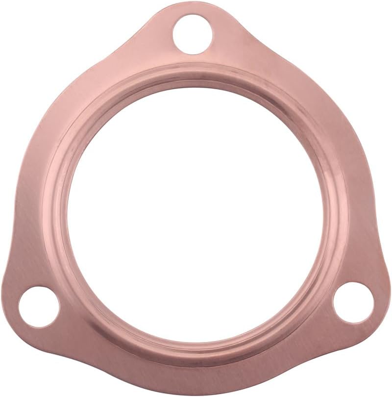 LPFIDI 2PCs 2.5" Copper Header Exhaust Collector Gaskets 2-1/2" Copper Exhaust Header Pipe Collector Flange Gaskets for SBC BBC 302 350 454 - Image 2